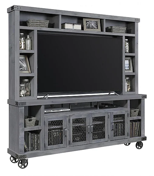 Aspenhome Industrial 84" Console in Lighthouse Grey WMN1036-LGH CUSTOM ITEM
