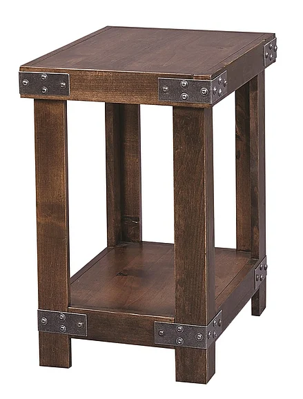 Aspenhome Industrial Chairside Table in Tobacco DN913-TOB
