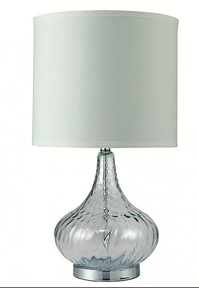 Furniture of America Donna Table Lamp in Clear L731207CL