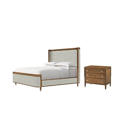 Theodore Alexander Dorchester 2pc Upholstered Bedroom Set