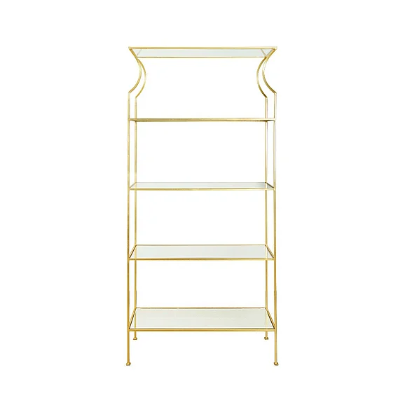 Worlds Away Dorothy Flared Top Etagere in Gold Leaf DOROTHY G