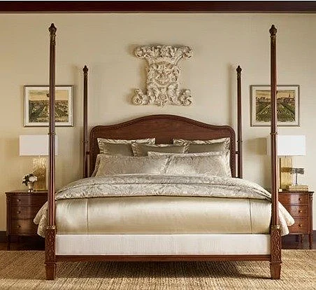 Theodore Alexander Althorp Living History Dorset 2pc Poster Bedroom Set in Heirloom