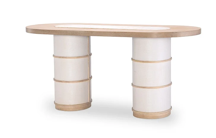 Legacy Classic Biscayne Double Pedestal Counter Height Table in Malabar with Alabaster Fronts 1500-924K