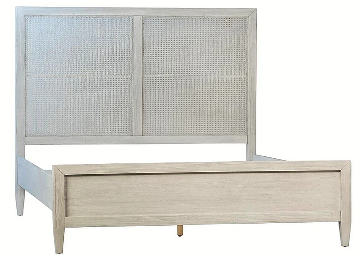 Delgado Reclaimed Acacia Wood Eastern King Bed in Whitewashed Finish DV7193