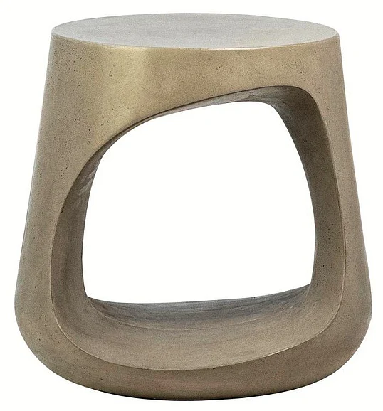Vergam Gray Lightweight Concrete Side Table DV7287 CLOSEOUT
