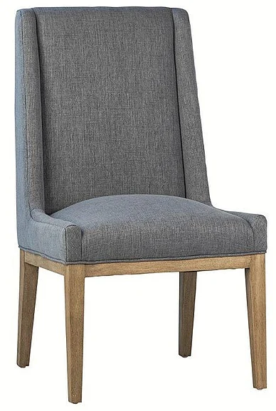Platt Rubberwood Dining Chair in Gray Performance Fabric DV7371
