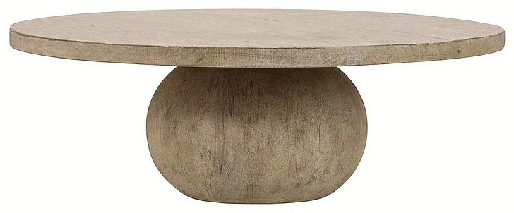 Soloman Reclaimed Pine Wood Coffee Table in Light Warm Wash Finish DV7427