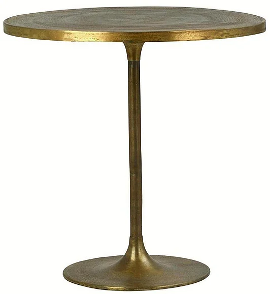 Edgewood Cast Aluminum Bistro Table in Antique Brass