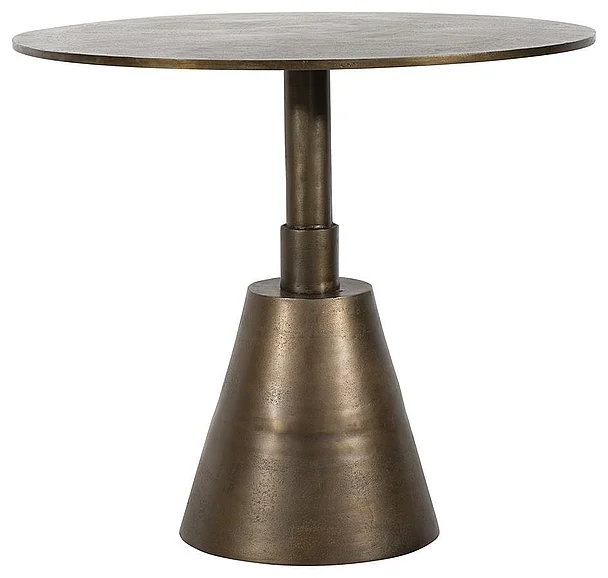 Luna Cast Aluminum Bistro Table in Oiled Brass Finish DV7811