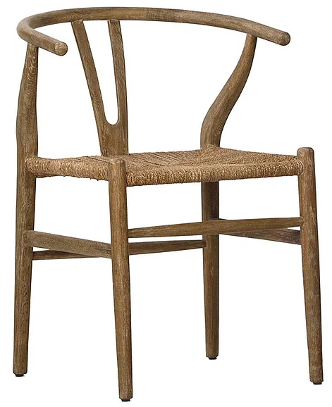Oscar Oak Wood Dining Chair with Seagrass Seat DV7847