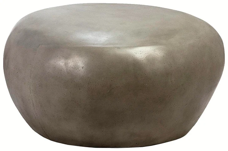 Kauffman Dark Grey Acrylic Sealed Concrete Pebblestone Coffee Table DV7851