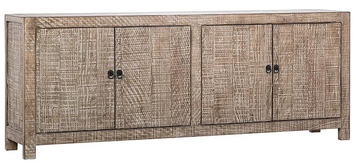 Aleco 87" Natural Reclaimed Pine Wood Sideboard DV7860 CLOSEOUT