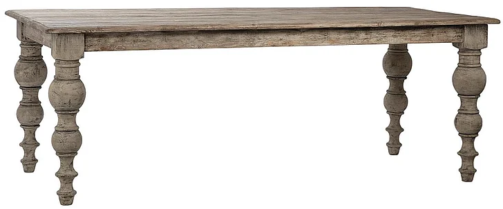 Kramer 84" Reclaimed Pine Wood Dinner Table in Antique Finish DV7863