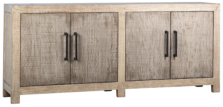 Elliot Reclaimed Pine Wood 4 Door Sideboard in a Light Warm Wash DV7870