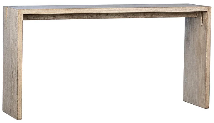 Elliot Reclaimed Pine Wood Console Table in a Light Warm Wash Finish DV7872