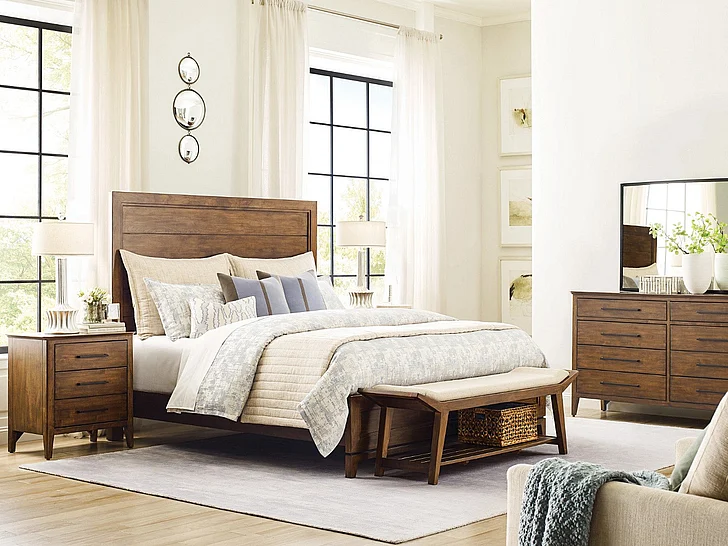Kincaid Abode Schafer 2pc Panel Bedroom Set in Warm Brunette