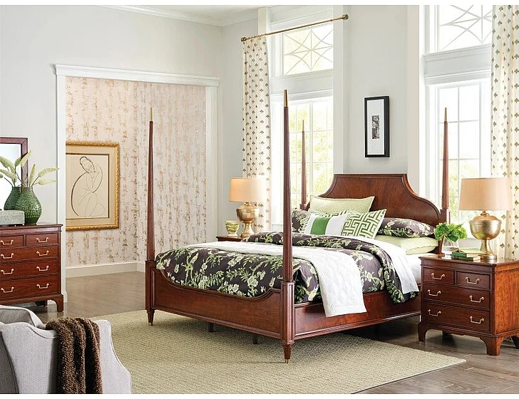 American Drew Addison 4-Piece Duncan Poster Bedroom Set in New Classic