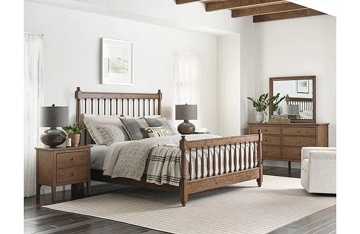 Kincaid Arbor Spindle 2pc Bedroom Set in Bark