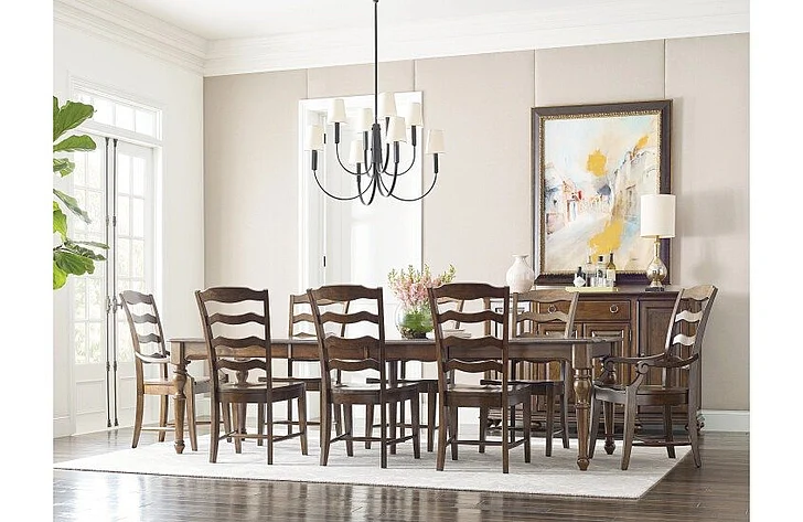 Kincaid Commonwealth Corso 9pc Rectangular Dining Set in Brown