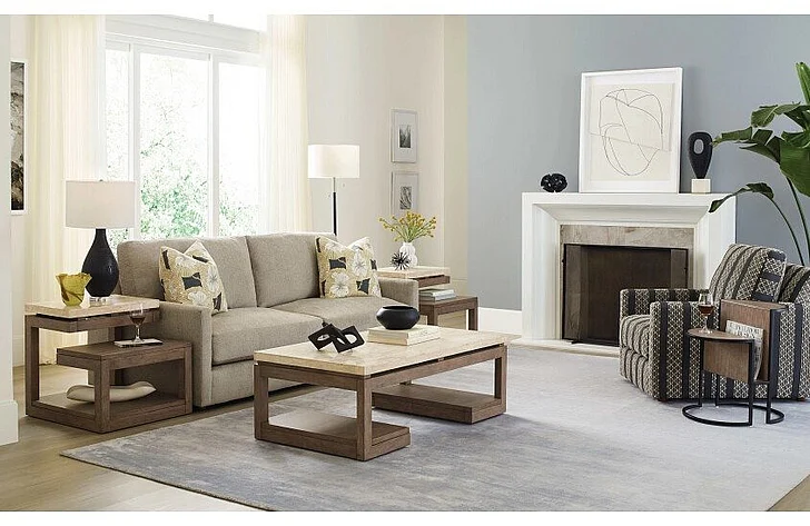 Hammary Nash 3pc Rectangular Occational Table Set in Beige