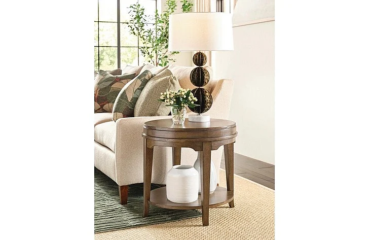 Hammary Nicolette-Hamilton 3pc Oval Occational Table Set in Auburn