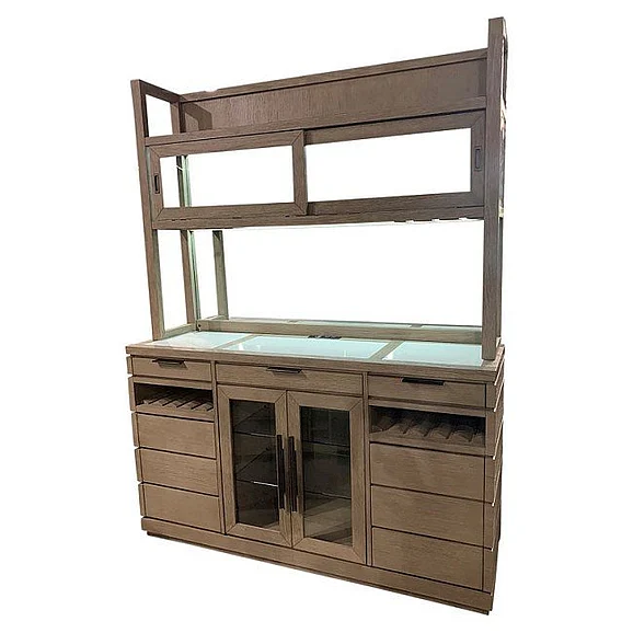 Parker House Pure Modern 64" Bar Buffet with Hutch in Brown DPUR#66B;DPUR#64H CLOSEOUT