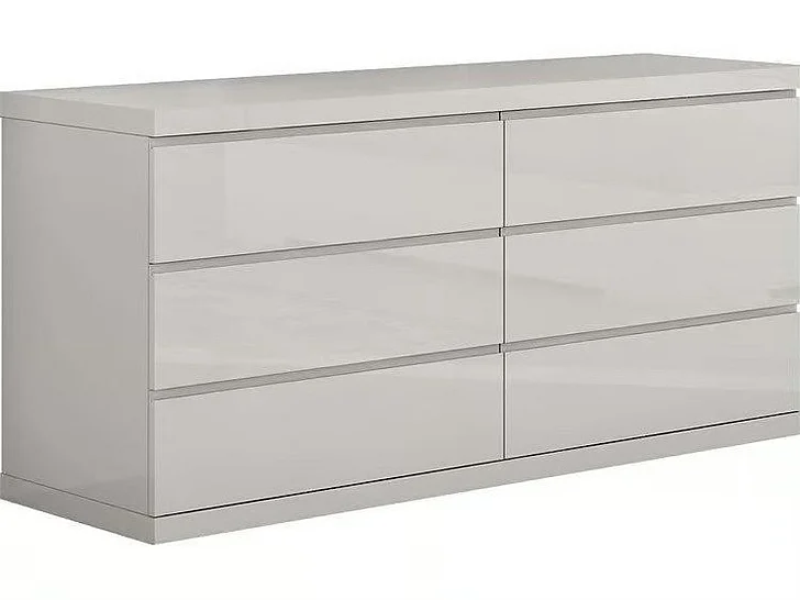 Whiteline Modern Anna Double Dresser in DR1207D-LGRY