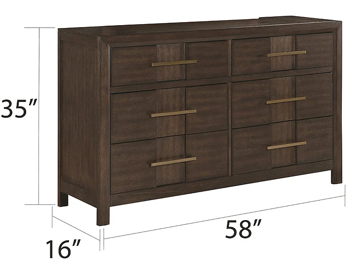 Galaxy Home Kenzo Dresser in Brown 698781382820