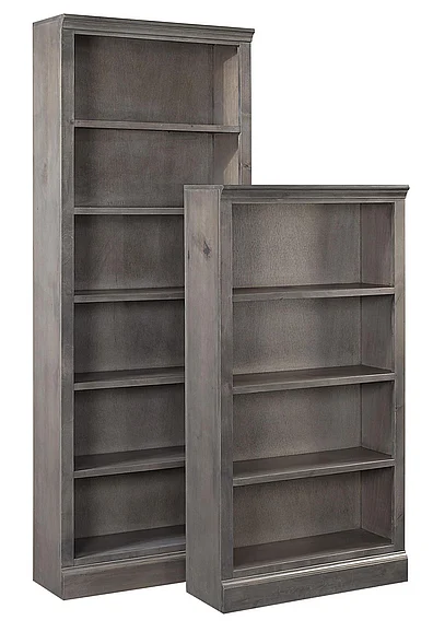 Aspenhome Churchill 48" Bookcase with 2 Fixed Shelves in Smokey Grey DR3448-GRY