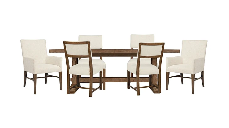 Hooker Furniture Driftwood 7pc Rectangular Dining Set in Medium Wood