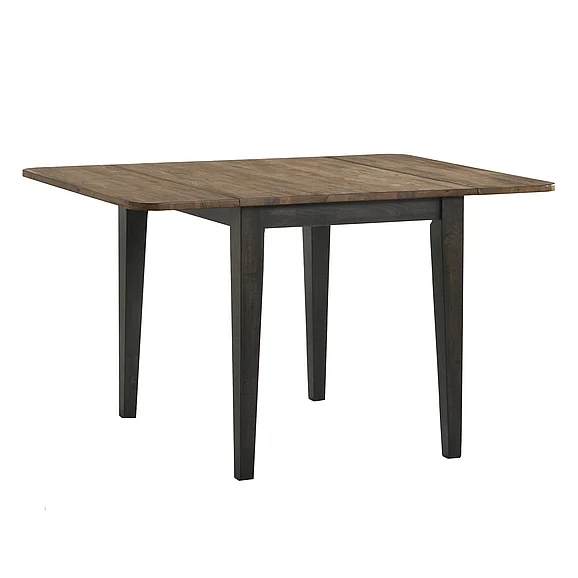 Intercon Furniture Harper Drop Leaf Table in Brushed Brown and Pecan HP-TA-3650D-BBP-C