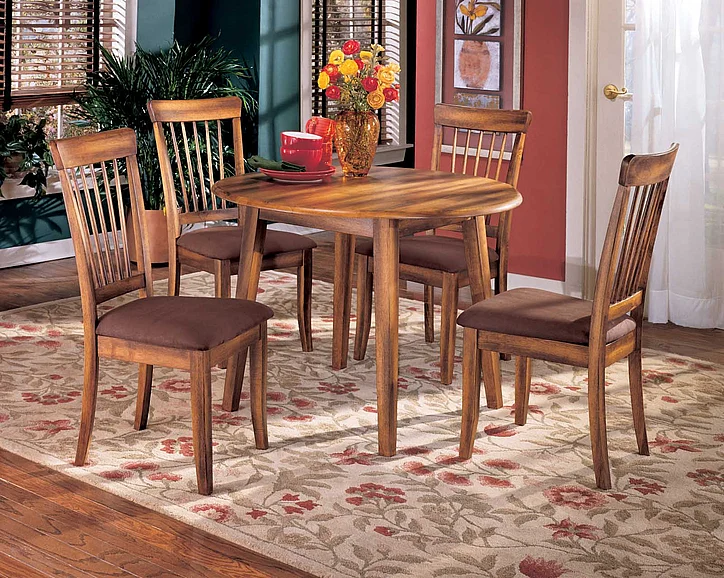 Berringer 5-Piece Square Drop Leaf w/ Side Chairs Dining Set