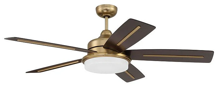 Craftmade Drew 54" 5-Blade Ceiling Fan in Satin Brass DRW54SB5-NWF