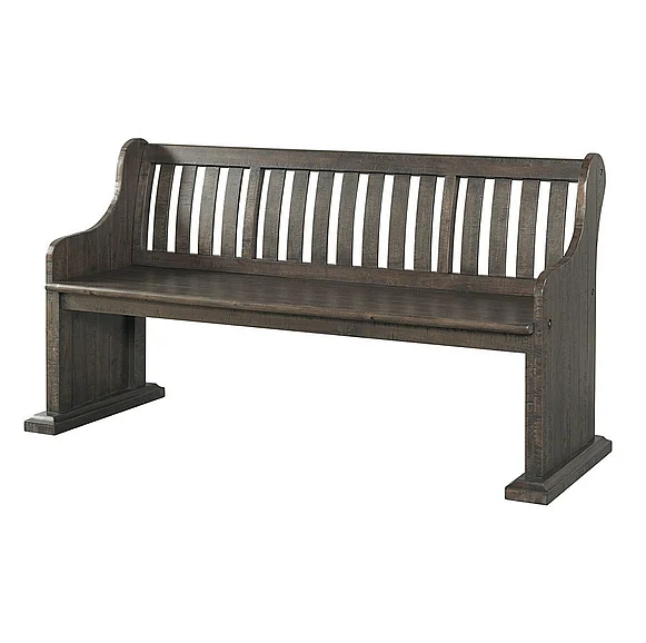 Elements International Stone Dining Bench in Dark Ash DST100PW