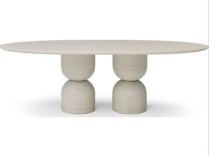 Whiteline Modern Rocca Dining Table in DT2065O-TRV