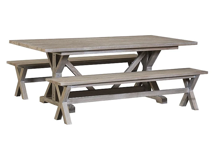Capris Furniture 766 Rectangular Dining Table in Vintage Smoke DT766 CUSTOM ITEM