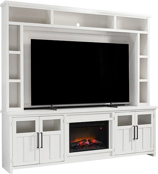 Aspenhome Finnegan 98" Console with Hutch in White MTT1270-WHI;MTT1270H-WHI