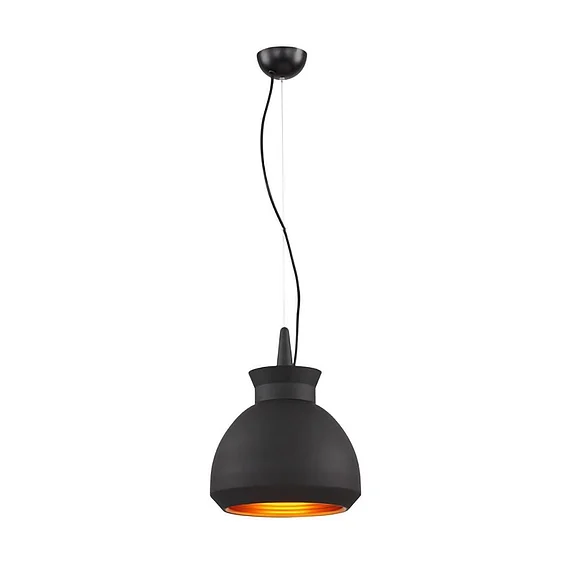 Bethel Matte Black Frame Single Pendant DU24