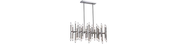 Bethel Satin Nickel Bamboo Pipe Light Fixture DU33SN
