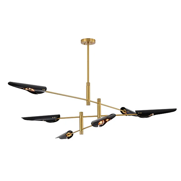 Bethel Brass Arm Frame Chandelier DU86C82BR