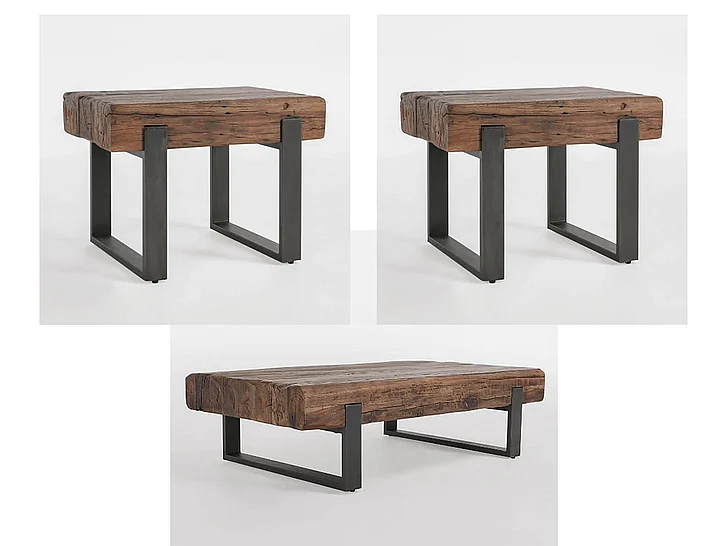 Classic Home Duarte 3pc Occasional Set in Oak