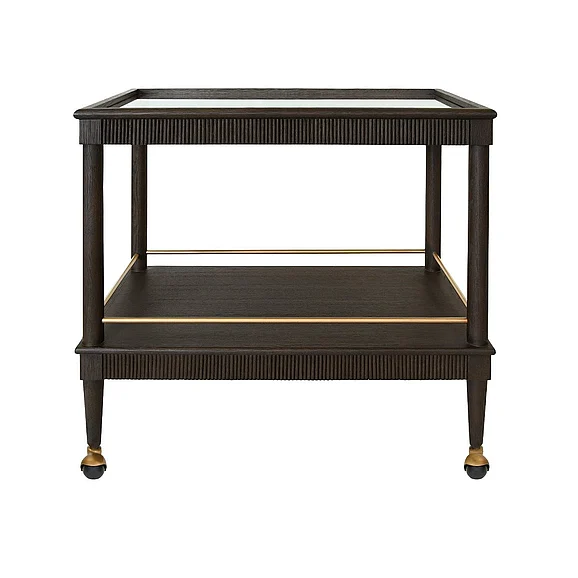 Worlds Away Dublin Classic Bar Cart in Espresso Oak DUBLIN ES