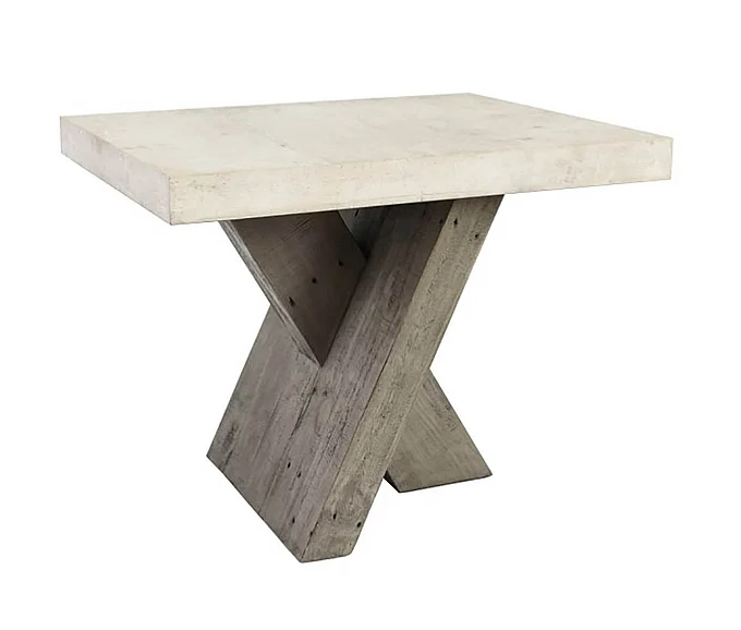 Classic Home Durant End Table in Whitewash 51030950 PROMO