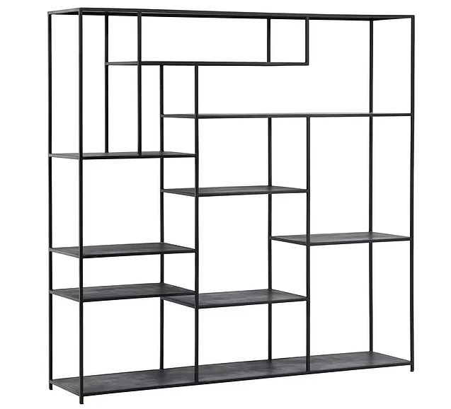 Reardon Iron Bookcase in Black PROMO