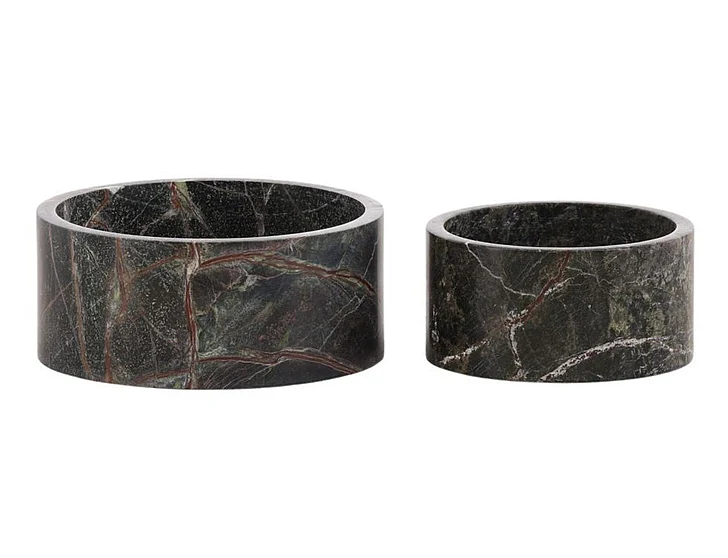 Odinji Green Bidasar Marble Bowls (Set of 2)