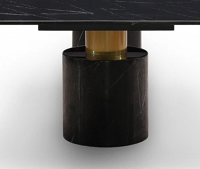 Whiteline Modern Geneva Cylinders for Dining Table in DT1640-GLD