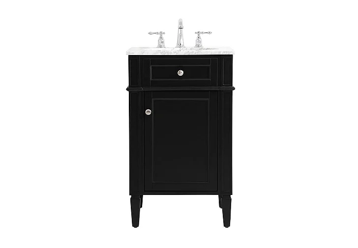 Elegant 21 In. Single Bathroom Vanity in Black VF12521BK