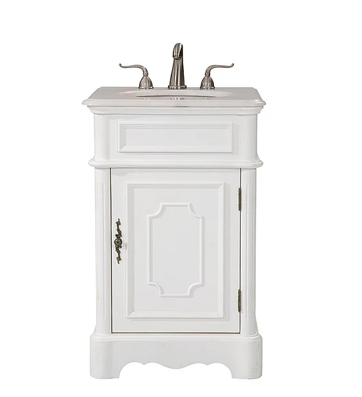 Elegant 21 In. Single Bathroom Vanity Set in Antique White VF30421AW