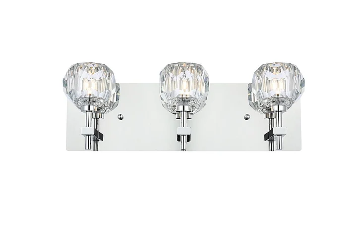 Elegant Graham 3 Light Wall Sconce in Chrome 3509W18C