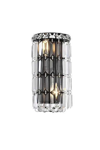 Elegant Maxime 6 In. Black Wall Sconce V2030W6BK/RC